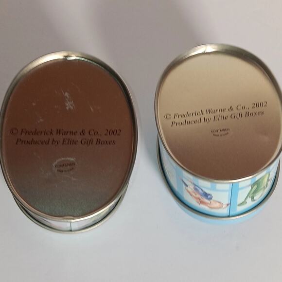 Lot of 2 Vintage Rabbit Frederick Warne & Co Tin Gift Box EMPTY Easter Bunny Lid - Picture 3 of 16